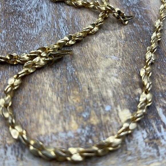 Vintage Nugget Necklace Gold Tone Chain 22” Chunky Bold Big Statement Unisex - Picture 8 of 9